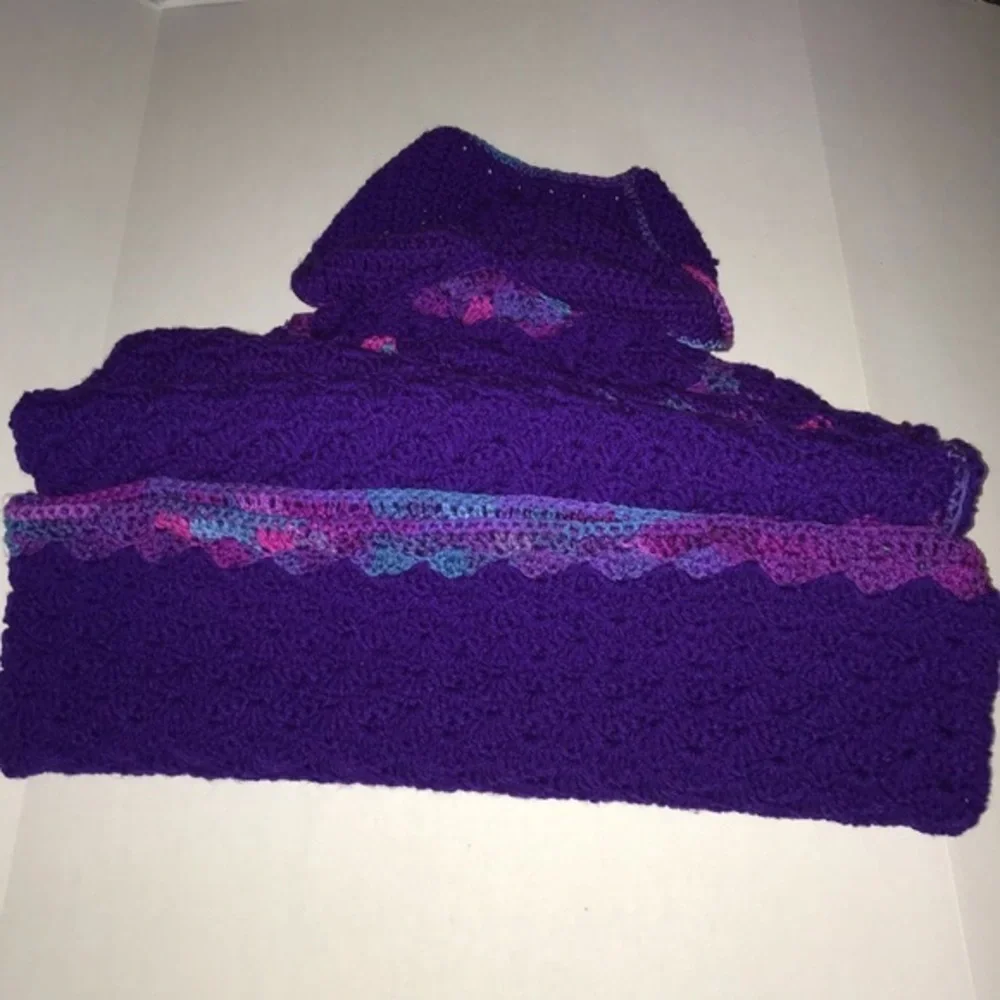 Hand‎ Crocheted Purple Mermaid Tail Adult Size